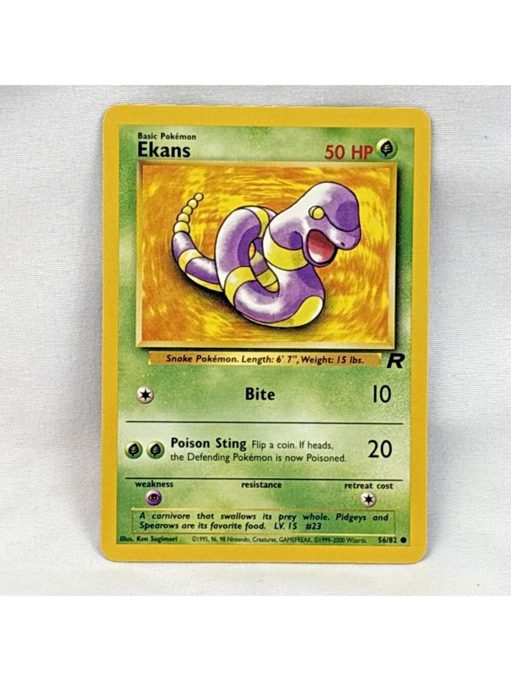 Ekans Team Rocket 56/82 Pokémon TCG Common NM/LP
